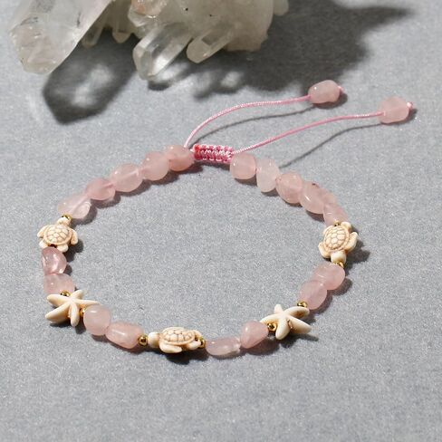 Boho Turtle Starfish Ankle Bracelets for Women Tumbled Crystals Beaded Anklet Summer Hawaii Beach Adjustable Party Foot Jewelry in Kuwait