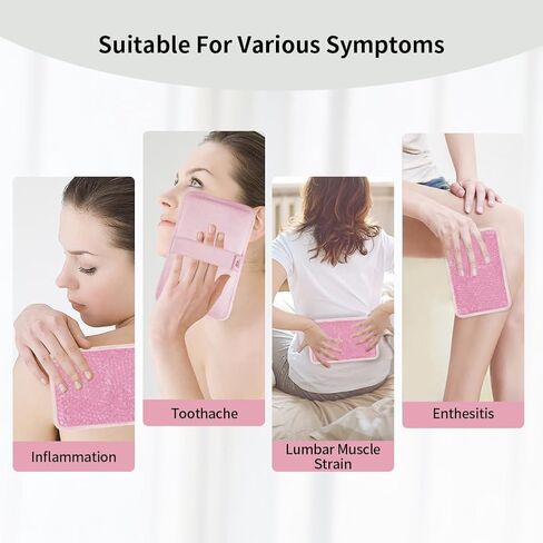 Kids Ice Packs for Injuries Reusable 2 Packs Cold or Warm Compress Gel Bead Cooling Packs with Strap for Neck Head Fever Wisdom Teeth Recovery First Aid 4.9 Inch in Saudi Arabia