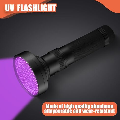 تشمل الكشف عن تسرب زيت AC AC UV AC UV مصباح يدوي LED ونظارات واقية من الأشعة فوق البنفسجية مع صندوق لأداة كاشف تبريد السيارات (100 LED) in Saudi Arabia