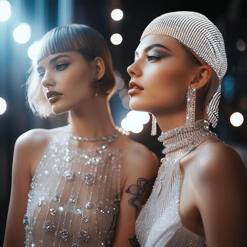 Munyee Hua Rhinestone Short Rave Headscarf in Kuwait