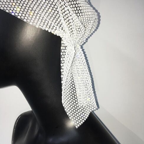 Munyee Hua Rhinestone Short Rave Headscarf in Kuwait