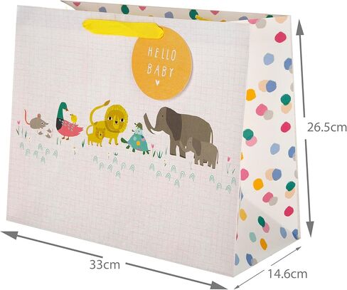 Hallmark New Baby Gift Bag - Hello Baby Safari, Large Landscape in Saudi Arabia