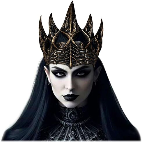 L'Vow Adult Goth Headpiece - شرير ملكة التاج للعصا لعصور القرون الوسطى ، إكسسوارات الحفلات في العصور الوسطى in Saudi Arabia