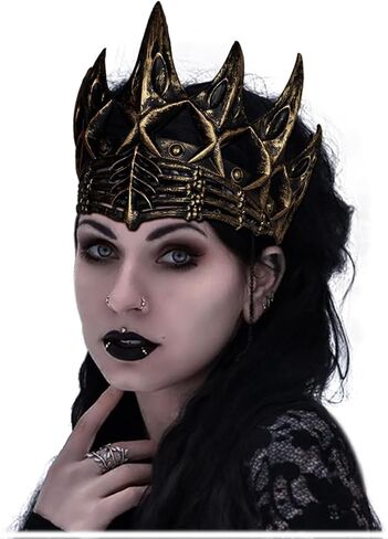 L'Vow Adult Goth Headpiece - شرير ملكة التاج للعصا لعصور القرون الوسطى ، إكسسوارات الحفلات في العصور الوسطى in Saudi Arabia