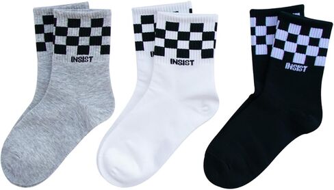 Boys Checkered Crew Socks Plaid Cotton Socks Breathable Cute 3/5 Pairs Toddler Socks 1-12 Years in Kuwait