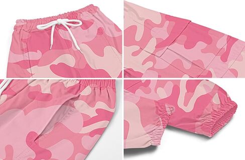 ARTMINE Girls 2 Piece Outfits Short Sleeve Crop Top Cargo Jogger Pants Set, 6-14 Years in Saudi Arabia