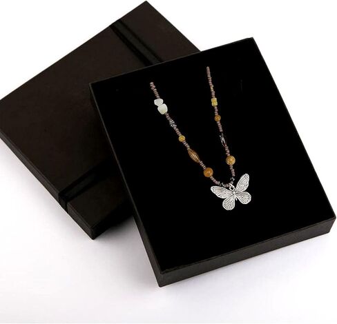 Western Region Necklace for Women Lion Butterfly Beads Natural Stone Retro Beaded Lady Women 17.71 Inch in Saudi Arabia