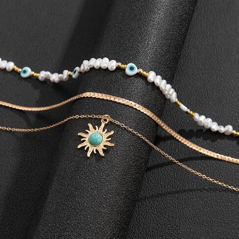 Western Region Necklace for Women Lion Butterfly Beads Natural Stone Retro Beaded Lady Women 17.71 Inch in Saudi Arabia