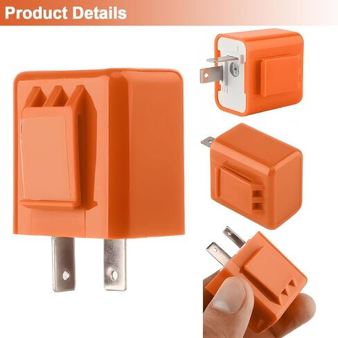 Motorcycle LED Turn Signal Flasher Relay, 4PCS 12V 2 Pin Adjustable Motorbike LED Turn Signal Indicator Relay, Hyper Flash Electronic Flasher Relay, Universal Motorbicycle Accessories (Black) in Kuwait