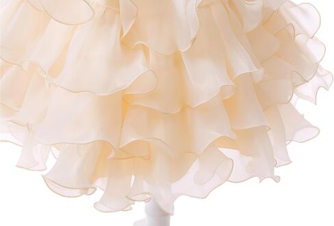 Lamgool Girls Formal Dress Toddler Pageant Rainbow Princess Ruffle Flower Elegant Tutu Sequin Ball Gown for Baby Girls Spring in Saudi Arabia