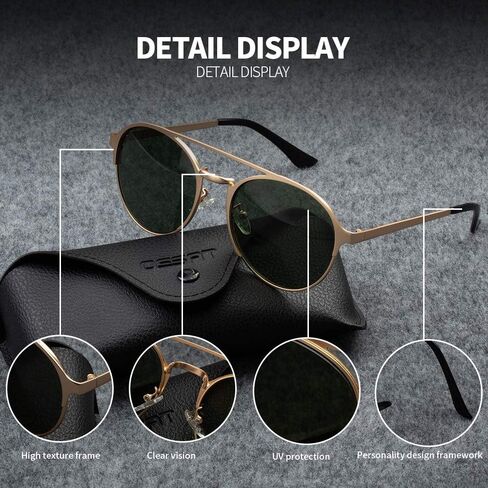 OSSAT Metal Frame oval Sunglasses Mirrored Lens classic neutral in Kuwait