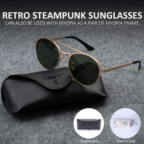 OSSAT Metal Frame oval Sunglasses Mirrored Lens classic neutral in Kuwait