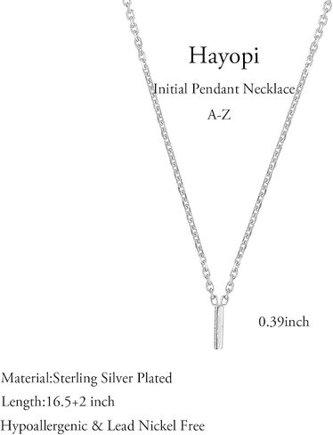 Initial Necklaces for Women,Dainty Silver Letter Necklace Name Personalized Monogram Pendant Necklace Simple Cute Initial Necklace Choker Necklace for Women Trendy Silver Jewelry Gifts in Kuwait