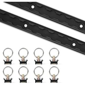 Lukar 2 Pack 4ft Black L Track Rail و 8pcs L Track Single Stud Fitting ، 10 قطع L Track Tack Down ، Dail Bed Prain for Truck Morner ، Trucks ، Vans ، Pickup
