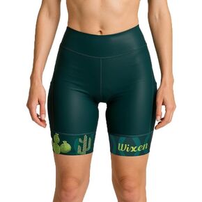Wixen Women's 4D Padded Cycling Shorts with Pockets – High Waist, Moisture-Wicking Bike Underwear Shorts for Road Biking and Spinning – Deep_Teal – M