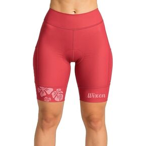 Wixen Women's 4D Padded Cycling Shorts with Pockets – High Waist, Moisture-Wicking Bike Underwear Shorts for Road Biking and Spinning – Fuchsia – S