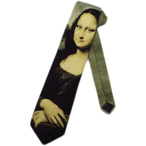Danggi Man Mens Mona Lisa Leonardo Da Vinci Necktie - Black - Neck Tie