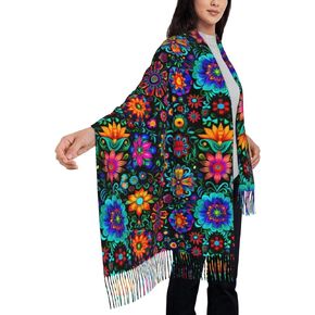 Puurbol Mexican Shawl Wrap Scarf Rebozos Mexicanos Mexican Dress For Women