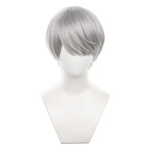 Anime Yu Narukami Wig Gray Bowl-shaped Short Straight Party Hair Halloween Cosplay Props Accessory