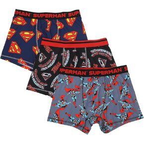 BioWorld Superman Logo & Character Art Men's Men 3-Pack Boxer Boxer