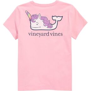 vineyard vines Girls' Unicorn Whale Short-Sleeve Pocket Tee