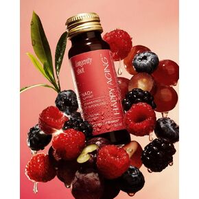 Liquid NAD+ Longevity Shots | NMN Alternative | Liposomal Nicotinamide Riboside and Resveratrol with Ceramides & Antioxidants | Twice-a-Week | Firm Skin & Brain Health| 10 Shots