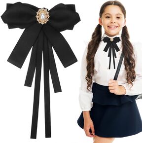 LIFKOME Ladies Bow Tie Adjustable Pre-tied Ribbon Bowknot Tie for Shirts for Women for Uniforms and Daily Wear Soft Matte Fabric Versatile Design Occasion