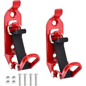 2PCS Shovel Mount for Roof Rack,Locking Shovel and Axe Mount for Roof Rack,Metal Rubber Clamp Mounting Brackets Kit,Shovel Mount for Truck,Shovel Mounting Bracket(Color:RED)