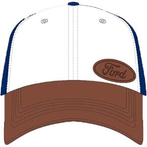 Ford Baseball Cap with Brown Patch - Adjustable Ford Logo Auto Racing Hat for Men