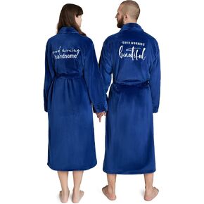 AW الزفاف الأزواج الهدايا له ويرفسها أردية SPA المطرزة أردية هدايا زفاف الأزواج للأزواج