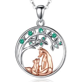Eudora Sterling Silver الأم الابنة قلادة للنساء ، ماما ابن الابنة قلادة لأمي وابنتها ، مجوهرات أمي من هدية عيد الأم لابنة الأم العمة العمة