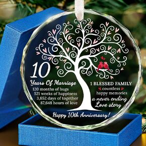 Hexmoz 50th الذكرى السنوية هدايا الزواج للزوجين - أفضل خمسين من زواج زواج زواج ، وفكرة هدية زفاف مدتها 50 عامًا للآباء ، والزوج ، والزوجة ، وهي ، هو ، الأصدقاء - الزجاج الزجاجي