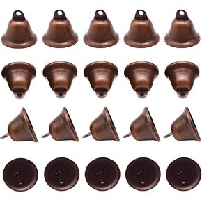 40Pcs 38mm Red Copper Bells 1.7x1.5inch Vintage Craft Jingle Bell for DIY Witch Bells Doorbell Wind Chimes Pet Training Bell Wedding Christmas Home Garden Decor