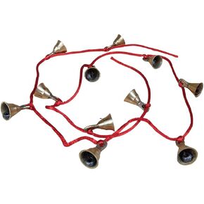 سلسلة Craftsofindia® من 11 جدار نحاسي معلقة أجراس صغيرة لعيد الميلاد ، ديوالي ، حفلات الزفاف ، والمنزل - الديكور الداخلي والخارجي المصنوع يدويًا بأهمية ثقافية