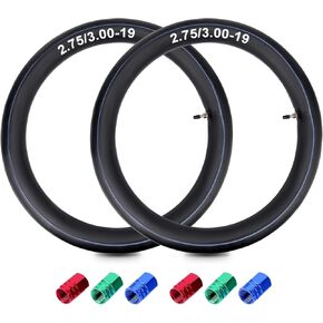 2.75/3.00-19 أنبوب الدراجة الأوساخ الداخلية 70/100-19 أنابيب داخلية ثقيلة ل CRF100F 150F 450R KX Surron Light Bee X Segway X160/X260 Ultrabee Talaria Off Road Processial مع TR4 Valve STEM ، 2 Pack