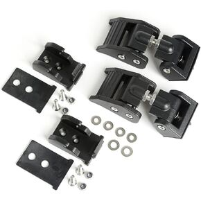Rugged Ridge Hood Catch Kit for Jeep Wrangler/Gladiator | Aluminum, Black | 11210.21 | Fits 2018-2025 Jeep Wrangler JL; 2020-2025 Jeep Gladiator JT