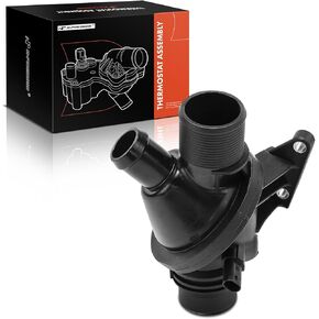 A-Premium Engine Coolant Thermostat Housing Assembly Compatible with BMW 320i, 320i xDrive, 328i, 328i GT xDrive, X5, 528i, 528i xDrive, X3, 428i Gran Coupe, 428i xDrive, X1, 228i, 228i xDrive, X4, Z4
