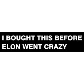 I Bought This Before we Knew Elon was Crazy Bumper Magnet for Car Truck CyberTruck - Anti Elon Musk Magnet Car Accessories for Tesla Owner Regret - for Model X Y 3 S