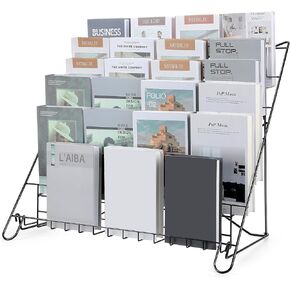 Gejoy 6 tierbook display display cd wire display complick contingtabletop magazine stable confertop staller stread stread stration knesurature structure (black)