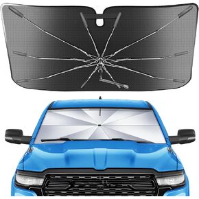 Portable Windshield Sunshade Umbrella Custom Fit for Honda Pilot 2016-2025, 2 in1 Ice Crystal Durable Compact Shade Umbrella UPF50+ UV Front Window Heat Insulation Protection Outdoor Camping