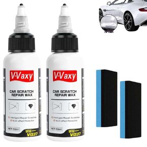 2pcs V-Vaxy Car Scratch Repair Wax ، إصلاح خدش الطلاء ، C-AR Buff Out S-Cratch ، Small S Cratch r Epair ، حماية متعددة الآثار