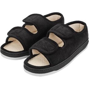 Diabetic Sandals for Women Men Open Toe Diabetic Slippers Extra Wide Non Slip Adaptive Sandals Edema Swollen Feet Diabetics Shoes Footwear Breathable Arthritis Post-op Elderly Sandal