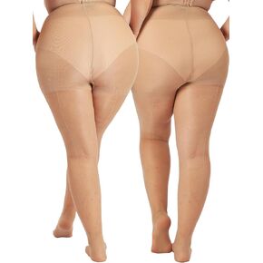 Honenna Backseam بالإضافة إلى لباس ضيق للنساء جوارب أسود سود