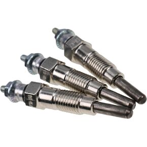 3PCS Glow Plugs M87919 AT110814 129155-77801 Compatible with JD 330 332 375 430 455 655 755 855 F915 F925 F935 X495 X595 1435 2030 2500 Yanmar 3TN66C 3TN66UJ 3TNA72UJ 3TNA72UJ3 3TN