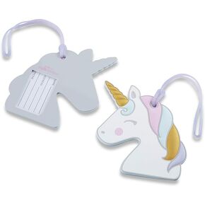 Kate Aspen Decorative Unicorn Luggage ، حقيبة/حقيبة Tag Fairy Lights ، 0 ، أبيض ، وردي ، أرجواني ، أزرق ، ذهبي