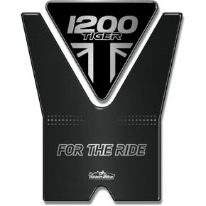 Motorcycle 3D Stickers Compatible with Triumph Tiger 1200 2018-2020 Matt Jet Black. Tank Protector Protection from Impact and Scratches. Resin Stickers - Made in Italy
