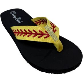 Cocomo Soul Rhinestone Softball Flop Flops | حجر الراين المطرز الوجه الوجه يتخبط | نعال الكرة اللينة | صندل الكرة اللينة | الوجه اللينة يتخبط للنساء | أمي الكرة اللينة تتخبط