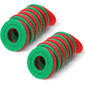 Car Battery Terminal Protector Felt Washers, 24 Pcs Battery Terminal Protector, Battery Terminal Anti Corrosion Washers Car Battery Accessories(Green, Red)