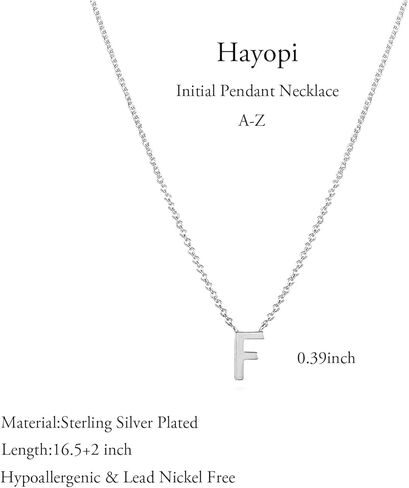 قلادة أولية للنساء ، قلادة فضية لذيذة اسم قلادة مونوجرام مونوجرام قلادة بسيطة قلادة قلادة أولية بسيطة للنساء هدايا المجوهرات الفضية العصرية in Kuwait