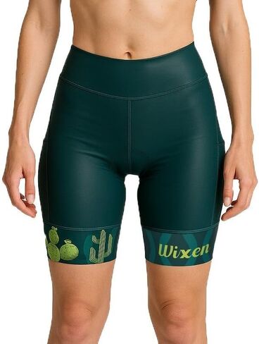 Wixen Women's 4D Padded Cycling Shorts with Pockets – High Waist, Moisture-Wicking Bike Underwear Shorts for Road Biking and Spinning – Deep_Teal – M in Kuwait